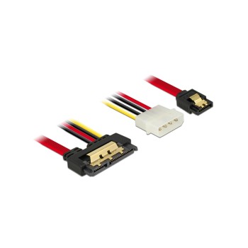 Delock SATA cable & Molex Strom, 30cm, with Metalclips for zuverlässiges einrasten Delock SATA cable & Molex Strom, 30cm, with Metalclips for zuverlässiges einrasten