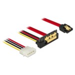 Delock Câble combiné SATA3 coudé, Molex électricité, 30 cm