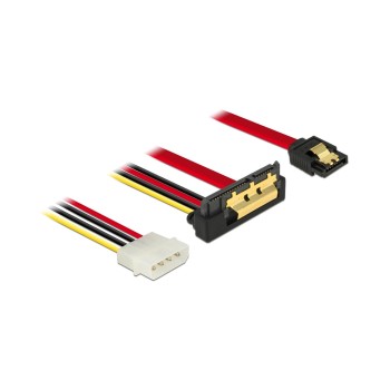 Delock SATA cable & Molex Strom, 30cm, gew., with Metalclips for zuverlässiges einrasten Delock SATA cable & Molex Strom, 30cm, gew., with Metalclips for zuverlässiges einrasten