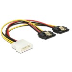 Delock Câble électrique en Y Molex - 2x SATA 20 cm