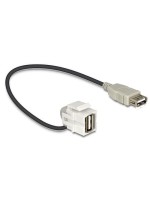 Delock Module Keystone USB2.0, A - A, (f-f) coudé à 110°, blanc