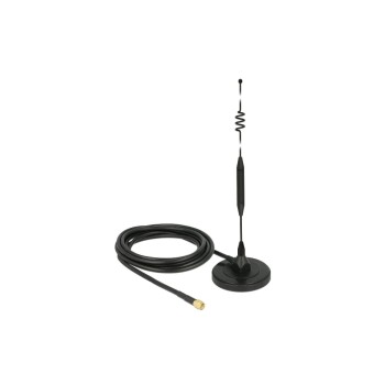 Delock LTE & LoRa Antenne, 6dBi, Magnetfuss, SMA Anschluss, 0.8-2.4Ghz, 3m cable,Outdoor Delock LTE & LoRa Antenne, 6dBi, Magnetfuss, SMA Anschluss, 0.8-2.4Ghz, 3m cable,Outdoor