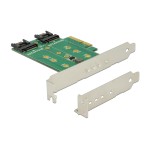 Delock Adaptateur de bus hôte Controller PCIe - M.2, 2xSATA 1xNVMe