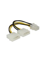 Grafikkarten PCI-Express Stromadapter, 15cm, 2x 5.25 Molex auf 1x 6Pin