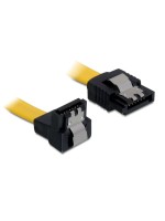 Delock SATA-3 cable: 20cm, Metall Clip,yellow, 6 Gbps, gerade - unten gewinkelt