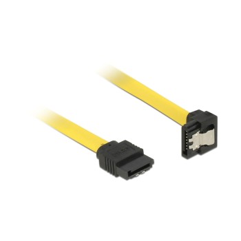 Delock SATA-3 cable: 30cm, Metall Clip,yellow, 6 Gbps, gerade - unten gewinkelt Delock SATA-3 cable: 30cm, Metall Clip,yellow, 6 Gbps, gerade - unten gewinkelt
