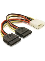 Delock Câble électrique en Y Molex - 2x SATA 16 cm