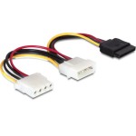 Delock Câble électrique en Y Molex - Molex/SATA 16.5 cm