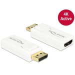 Delock Adaptateur Displayport - HDMI actif, 4K, blanc