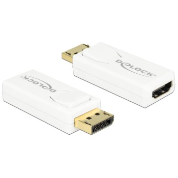 Monitoradapter DP-Stecker for HDMI-Buchse, weiss, 4K Support, aktiv Monitoradapter DP-Stecker for HDMI-Buchse, weiss, 4K Support, aktiv