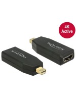 Monitoradapter Mini-DP Stecker- HDMI-Buchse, schwarz, 4K Support, aktiv