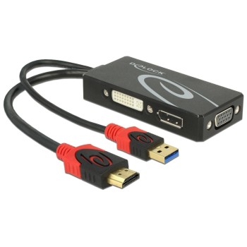 Delock HDMI Adapter, 4K bis 30hz, HDMI for DVI/VGA/Displayport Delock HDMI Adapter, 4K bis 30hz, HDMI for DVI/VGA/Displayport