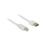 USB2.0-Kabel Easy A-B: 1m, weiss, A Stecker beidseitig einsteckbar