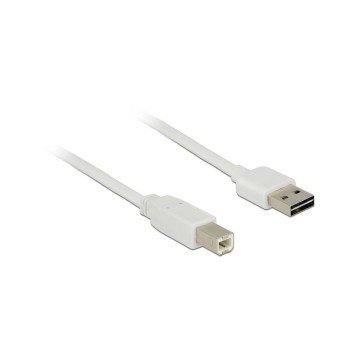 USB2.0-Kabel Easy A-B: 3m, weiss, A Stecker beidseitig einsteckbar
