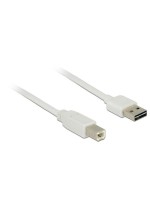 USB2.0-cable Easy A-B: 5m, white, A Stecker beidseitig einsteckbar
