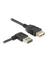 USB2.0-Kabel Easy A-A: 0.5m, schwarz, A Stecker nach links oder rechts gewinkelt