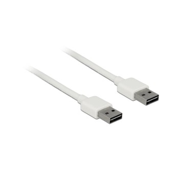 USB2.0-Kabel Easy A-A: 2m, weiss, Beide Stecker beidseitig einsteckbar