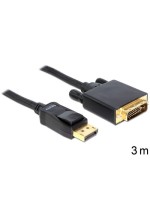 Delock DisplayPort - DVI-D cable, 3m, black, Auflösung bis 1920 x 1200 @ 60 Hz