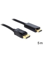 Delock DisplayPort - HDMI Kabel, 5m, Schwarz, Auflösung 1920x1200@60 Hz, passiv