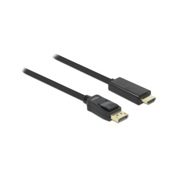 Delock DisplayPort - HDMI cable, 5m, black , Auflösung 1920x1200@60 Hz, passiv Delock DisplayPort - HDMI cable, 5m, black , Auflösung 1920x1200@60 Hz, passiv