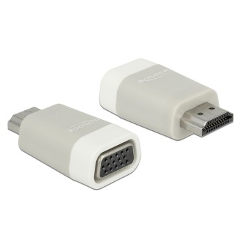 Delock Monitoradapter HDMI for VGA, white, HDMI-A Stecker for VGA 15pin Buchse Delock Monitoradapter HDMI for VGA, white, HDMI-A Stecker for VGA 15pin Buchse
