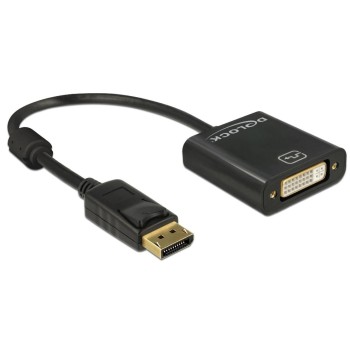 Monitoradapter DP for DVI, passiv,4K Support, DP Stecker for DVI24+5-Bu 20cm, black Monitoradapter DP for DVI, passiv,4K Support, DP Stecker for DVI24+5-Bu 20cm, black