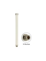 Delock WLAN Antenne, 6-8 dBi, starr,Outdoor, N-Type, 2.4 Ghz and 5Ghz, 28cm, white
