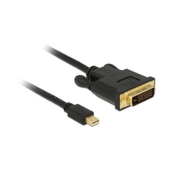 Delock Mini-Displayport - DVI-D, 2m, black, Dual-Link, 1920x1200 with 60Hz Delock Mini-Displayport - DVI-D, 2m, black, Dual-Link, 1920x1200 with 60Hz