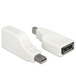 Delock Adaptateur Mini-Displayport - Displayport tourné, blanc