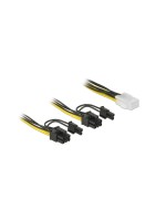 6Pin auf 2x 8Pin oder 2x 6Pin Stromadapter, for PCI-Express Highend Grafikkarten, 15cm