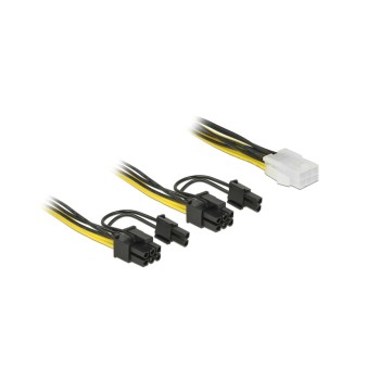 6Pin auf 2x 8Pin oder 2x 6Pin Stromadapter, for PCI-Express Highend Grafikkarten, 15cm