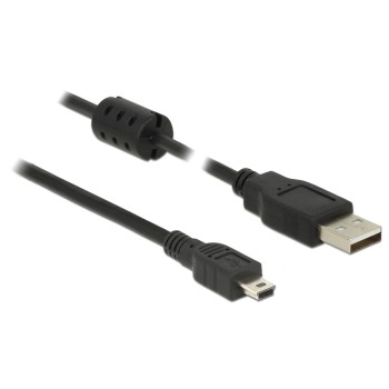 USB2.0-Kabel A-MiniB: 0.5m, schwarz