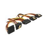 Delock Câble d'alimentation SATA - 4x SATA coudée 15 cm