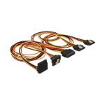 Delock Câble d'alimentation SATA - 4x SATA coudée 50 cm