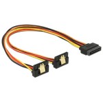 Delock Câble électrique en Y SATA - 2x SATA 30 cm