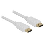 Delock DisplayPort - Displayport cable, 7m, Weiss, Auflösung bis 3820 x 2160 @ 60 Hz