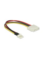 Floppy Stecker - Molex Stromadapter, 15cm, 5&12 Volt,for Molex Endgerät - Floppy Strom