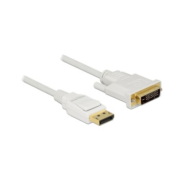 Delock DisplayPort - DVI-D cable, 2m, weiss, Auflösung bis 1920 x 1200 @ 60 Hz Delock DisplayPort - DVI-D cable, 2m, weiss, Auflösung bis 1920 x 1200 @ 60 Hz
