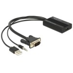 Delock Convertisseur VGA - HDMI Noir