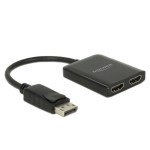 Delock Diviseur de signaux à 2 ports DP - 2x HDMI 4K