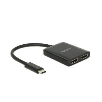 Monitor Splitter USB Typ-C  for 2X HDMI, 4K bis 30Hz, black, DP Alternate Mode Monitor Splitter USB Typ-C  for 2X HDMI, 4K bis 30Hz, black, DP Alternate Mode
