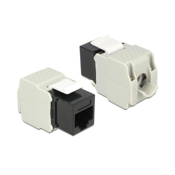 Delock Keystone Modul Cat.6, UTP, black, extern: RJ45 Buchse, Intern LSA Leiste Delock Keystone Modul Cat.6, UTP, black, extern: RJ45 Buchse, Intern LSA Leiste