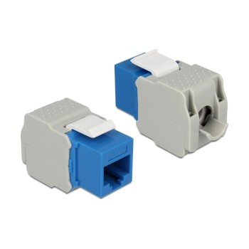 Delock Keystone Modul Cat.6, UTP, blue, extern: RJ45 Buchse, Intern LSA Leiste Delock Keystone Modul Cat.6, UTP, blue, extern: RJ45 Buchse, Intern LSA Leiste