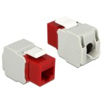 Delock Module Keystone RJ-45 Cat.6, UTP rouge