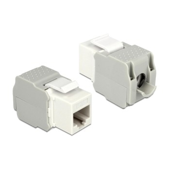 Delock Keystone Modul Cat.6, UTP, white, extern: RJ45 Buchse, Intern LSA Leiste Delock Keystone Modul Cat.6, UTP, white, extern: RJ45 Buchse, Intern LSA Leiste