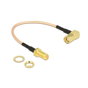 Delock RP-SMA Buchse for RP-SMA-ST 16cm e, Antennen Verlängerungscable for 2.4 / 5Ghz Delock RP-SMA Buchse for RP-SMA-ST 16cm e, Antennen Verlängerungscable for 2.4 / 5Ghz