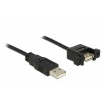 Delock Câble rallonge à encastrer USB 2.0 USB A - USB A 0.25 m