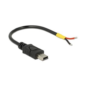 Delock USB Mini-B cable - 2Pol Strom, 10cm, USB Mini-B Stecker auf offene cableende Delock USB Mini-B cable - 2Pol Strom, 10cm, USB Mini-B Stecker auf offene cableende