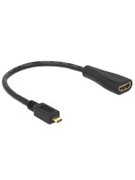 Delock Câble adaptateur Micro-HDMI - HDMI, 23 cm Noir
