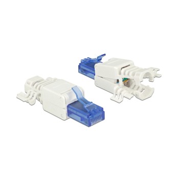 Delock Connecteur RJ45 Cat.6A UTP sans outil, 2 pièces Delock Connecteur RJ45 Cat.6A UTP sans outil, 2 pièces